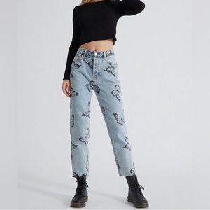 PacSun Eco Butterfly High Waisted Straight Leg Jeans